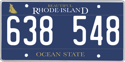 RI license plate 638548