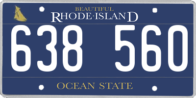 RI license plate 638560