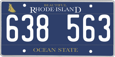 RI license plate 638563