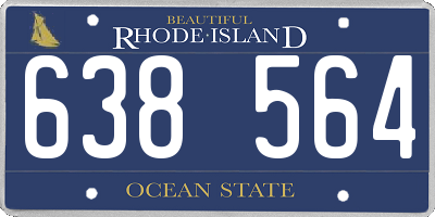 RI license plate 638564