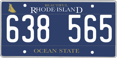 RI license plate 638565