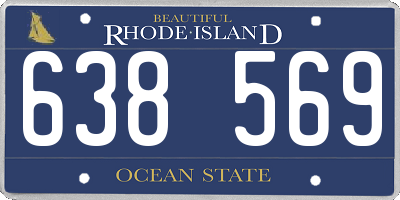 RI license plate 638569