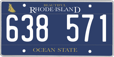 RI license plate 638571