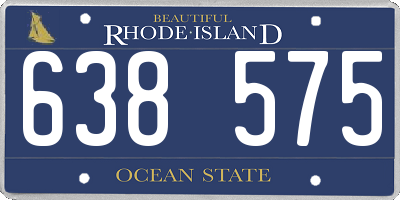 RI license plate 638575