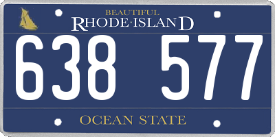 RI license plate 638577