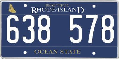 RI license plate 638578