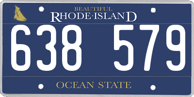 RI license plate 638579