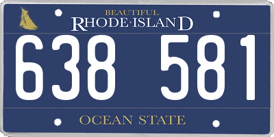 RI license plate 638581