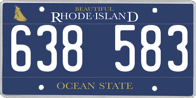 RI license plate 638583