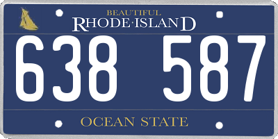 RI license plate 638587