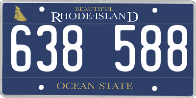 RI license plate 638588