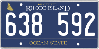RI license plate 638592