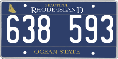 RI license plate 638593