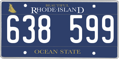 RI license plate 638599
