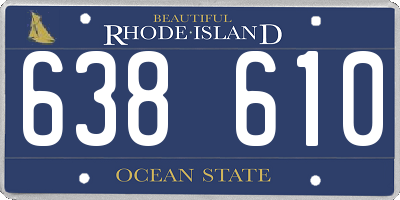 RI license plate 638610