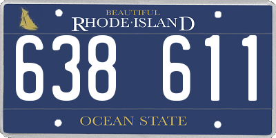 RI license plate 638611