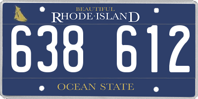 RI license plate 638612