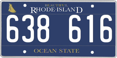 RI license plate 638616