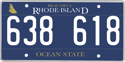RI license plate 638618