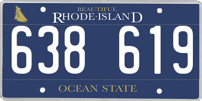 RI license plate 638619