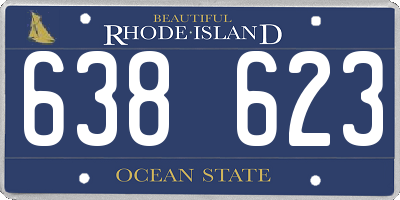 RI license plate 638623