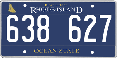 RI license plate 638627