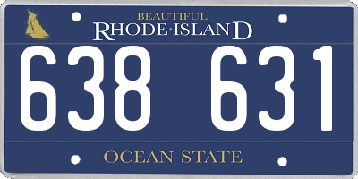 RI license plate 638631