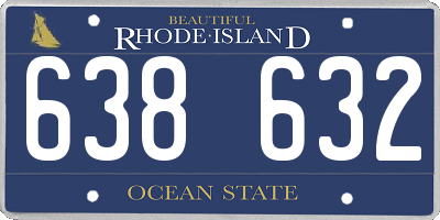 RI license plate 638632