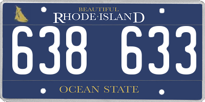 RI license plate 638633