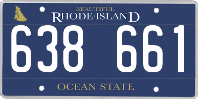 RI license plate 638661