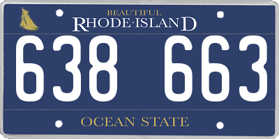 RI license plate 638663