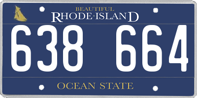 RI license plate 638664