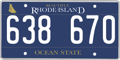 RI license plate 638670