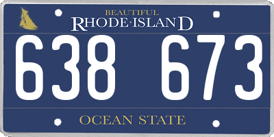 RI license plate 638673