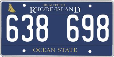RI license plate 638698