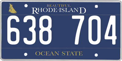 RI license plate 638704