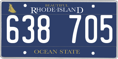 RI license plate 638705
