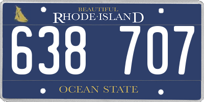 RI license plate 638707