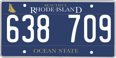 RI license plate 638709