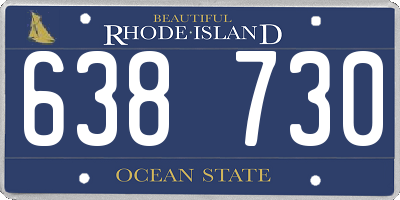 RI license plate 638730