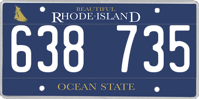 RI license plate 638735