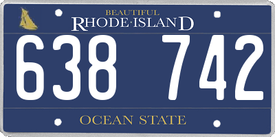 RI license plate 638742
