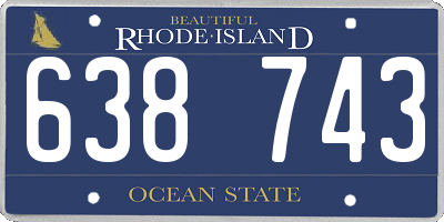 RI license plate 638743