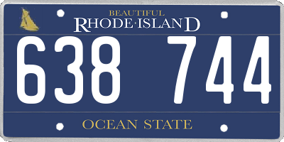 RI license plate 638744