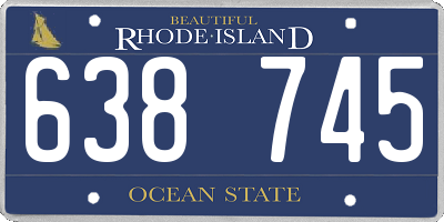 RI license plate 638745
