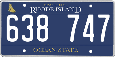 RI license plate 638747