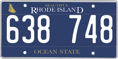RI license plate 638748