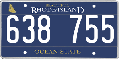 RI license plate 638755