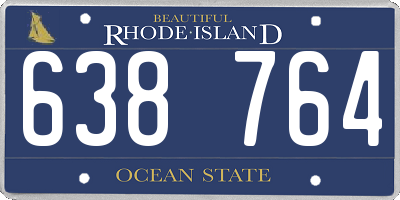 RI license plate 638764