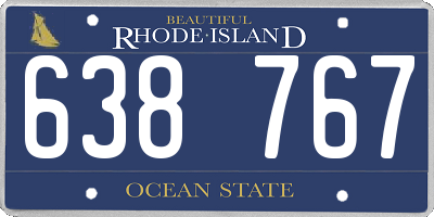 RI license plate 638767